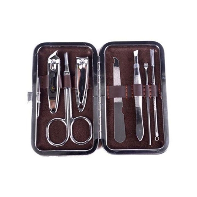 Picture of Manicure 7 Pcs In 1 Set Stainless Steel Pedicure Set | Leather Case May Vary Design & Color