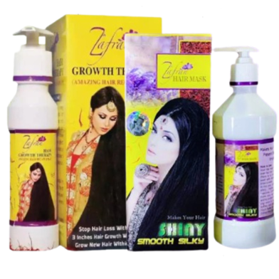 Picture of Zafran Hair Loss Combo - Zafran Hair Oil 150ml & Zafran Hair Mask 120ml & Zafran Hair Shampoo 200ml