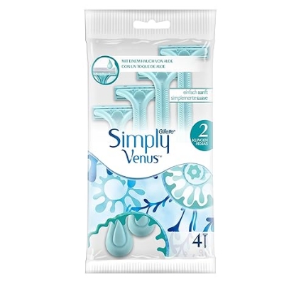 Picture of Hair Removal Razor - Simply Venus 2 Blade Razor - 1 Pack Containt 4 Razor (2 Baldes Razor)