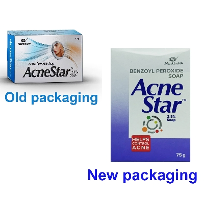 Picture of Acnestar 2.5% Benzoyl Peroxide Soap 75gm | Made in India