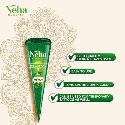 Picture of Neha Natural Mehedi Cone - 4 PCS (INDIAN)
