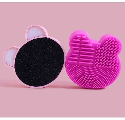 Picture of 1pcs Makeup Brush Cleaner Washing Brush Pad Make Up Tool Scrubber Box