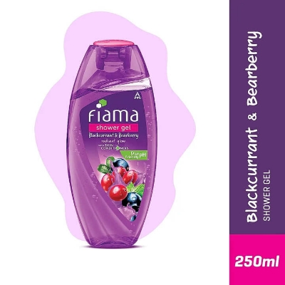 Picture of Fiama Shower Gel Blackcurrant & Bearberry Body Wash With Skin Conditioners For Radiant Glow | 250ml Bottle |Made in India