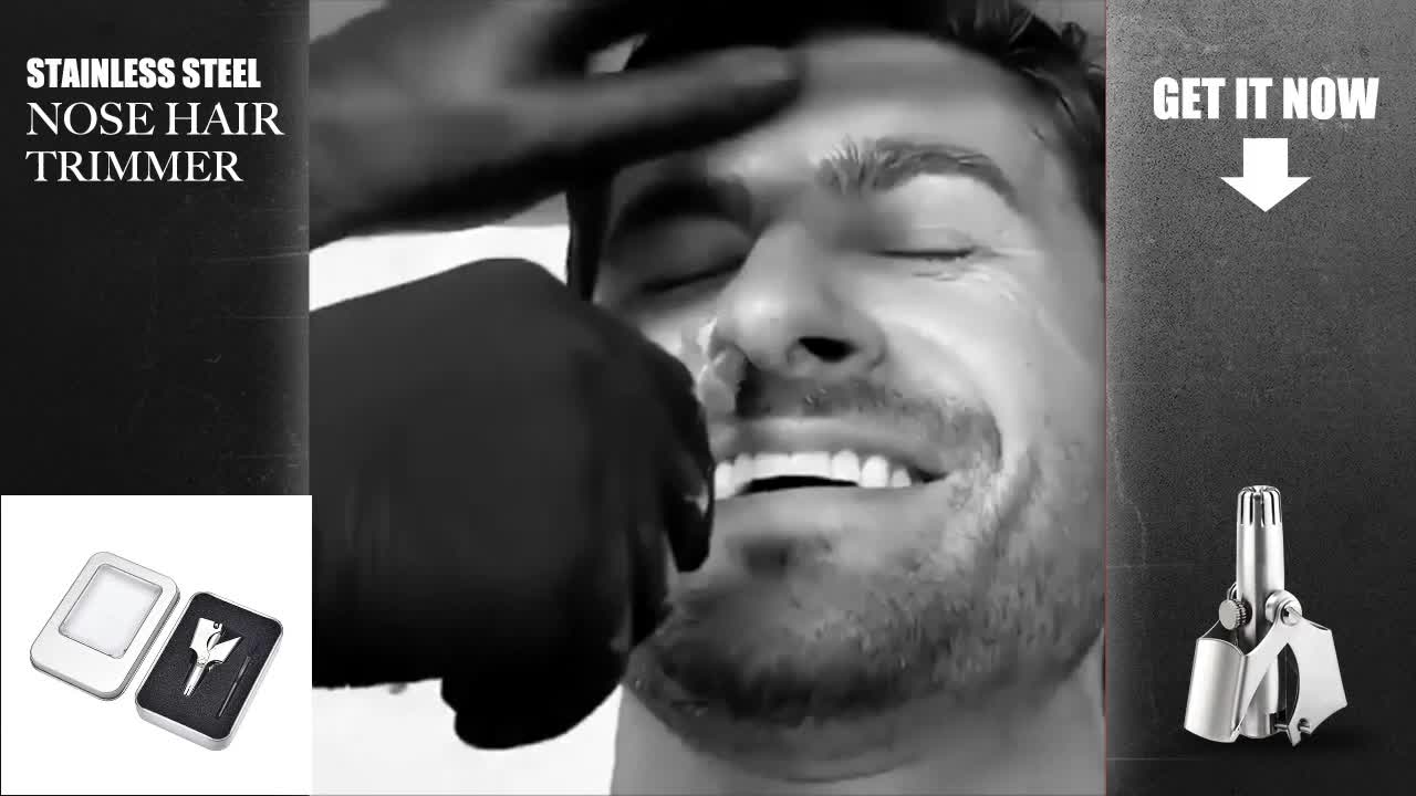 Picture of Men's Nose Hair Trimmer Stainless Steel Manual Trimmer Suitable For Nose Hair Razor Washable Portable Nose Hair Trimmer