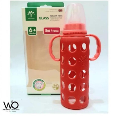 Picture of Baby Feeder Bottle Minitree Regular Neck Baby Feeding Glass Bottle 6m+ 240ml Bottle Multicolor Available