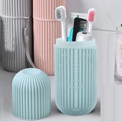 Picture of Portable Toothbrush Kit Case Toothpaste Cup Holder Protect Storage Box Travel Organizer Storage Cover Travel Toothbrush holder case
