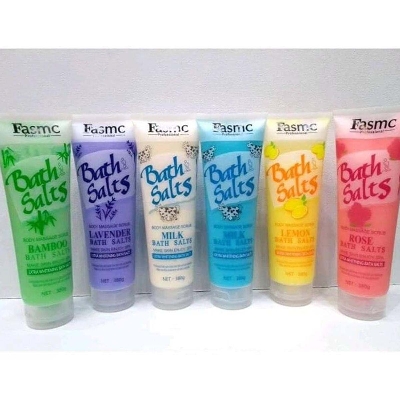 Picture of FASMC Bath Salts Body Massage Scrub -| Lavender | Lemon | Rose | Milk | Aloe Vera | Bamboo | 380gm