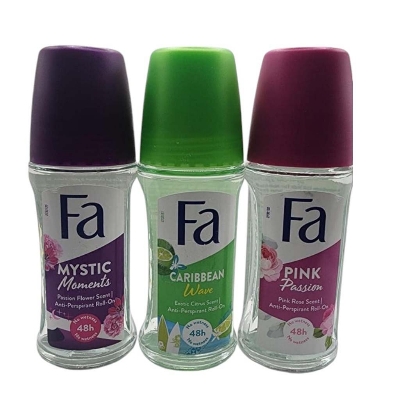 Picture of Fa Deodorant Roll-On | Mystic Moments | Invisible Power | Caribbean Wave | Pink Passion | 50ml | Made in UAE