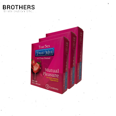 Picture of Trust Mee - Strawberry Flavor Condoms For Mutual Pleasure - Combo Pack - 3 Packs - 3x3=9pcs