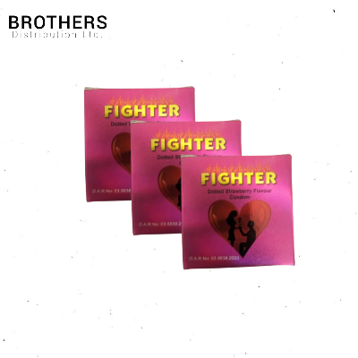 Picture of Fighter Dotted Strawberry Flavor Condom Combo Pack 3x3=9pcs Condom for Men