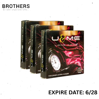 Picture of U&Me Long Love Dotted Condoms for Men | 3 Pack Combo 3x3=9pcs Condom