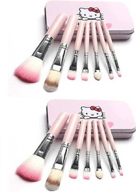 Picture of Hello Kitty Makeup Fever Mini Brush Set -7 Pcs - Brush Set (Pink)