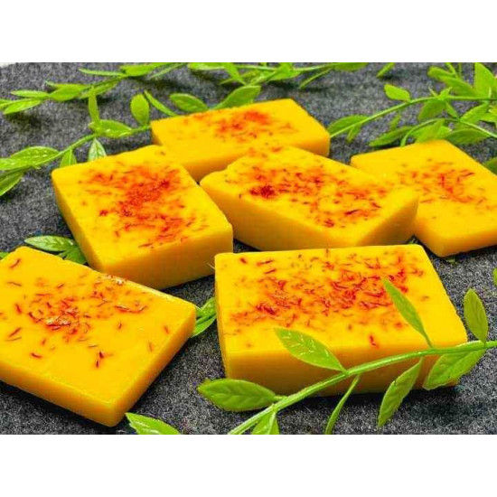 Picture of Saffron Goats Milk Soap 100 gm for Face & Body (Premium Quality)