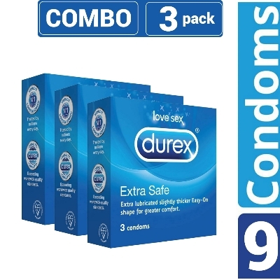 Picture of Durex - Extra Safe Condom - Combo Pack - 3 Packs - 3x3=9pcs