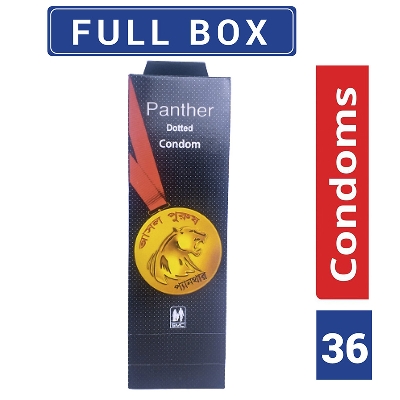 Picture of Panther Condom for Men | Dotted Condom | Full Box - 3x12 - 36pcs | SMC