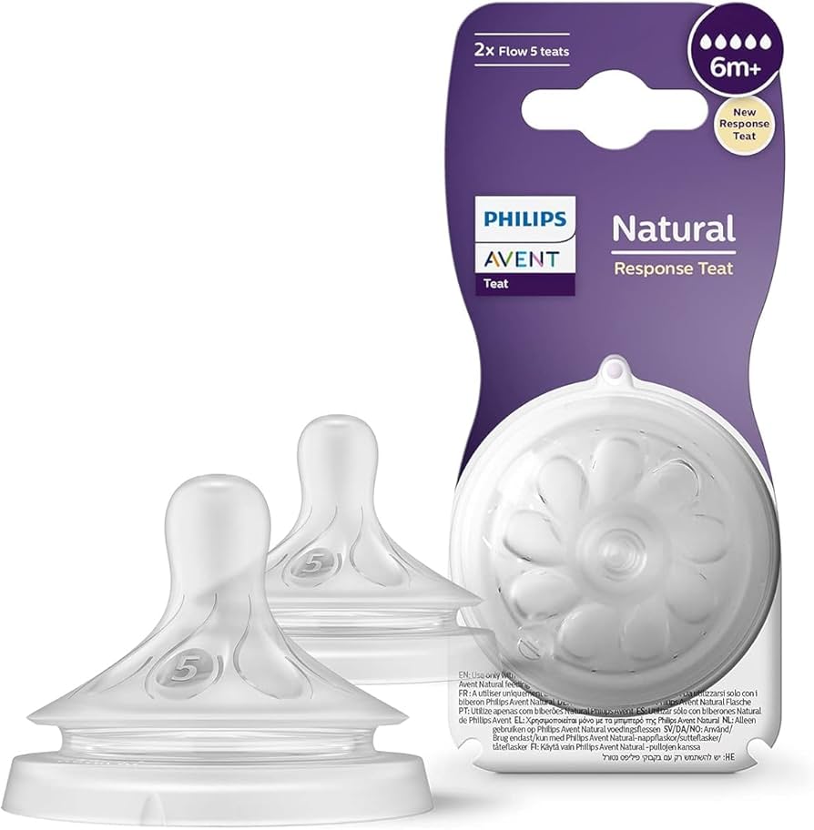 Picture of Philips Avent Bottle Nature Response Nipple - 6 month plus - 2pcs