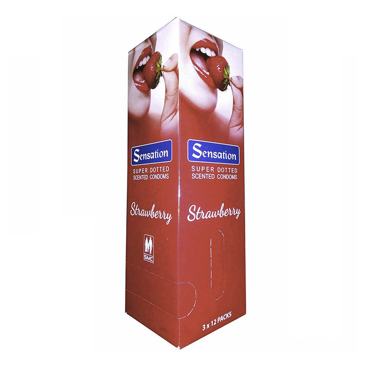 Picture of Sensation Condom - Strawberry Flavor Super Dotted - Full Box - 12 Pack x 3pcs=36pcs