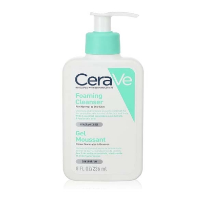 Picture of CeraVe Foaming Cleanser for Normal to Oily Skin with Niacinamide and 3 Essential Ceramides 236ml