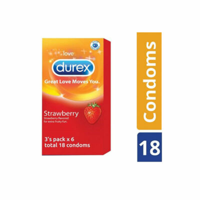Picture of Durex Strawberry Condom For Men | Full Box - 18pcs