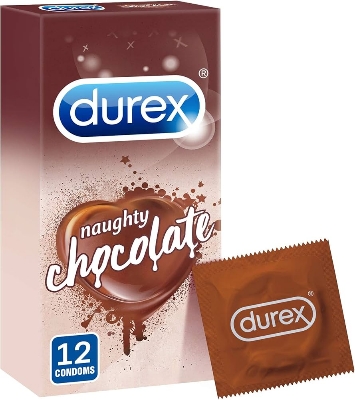 Picture of Durex Extra Thin Intense Chocolate Flavored Condom For Men | 12pcs Pack | India