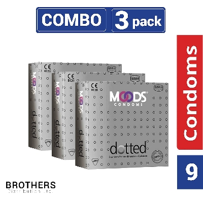 Picture of Moods Dotted Condom For Men | 3x3 Pack- 9 Pcs