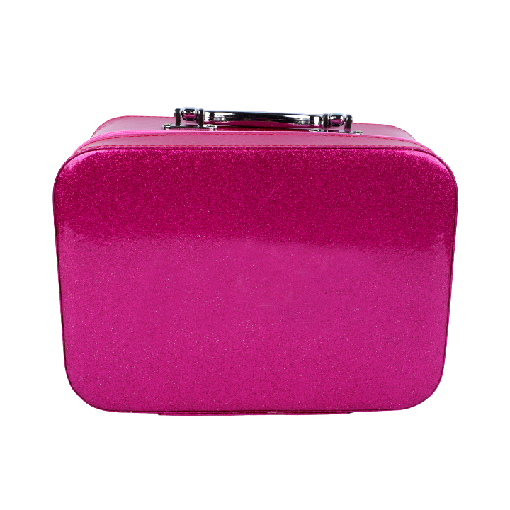 Picture of Big Square Makeup Box Travel Friendly Makeup Organizer Purple