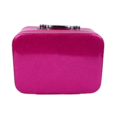 Picture of Big Square Makeup Box Travel Friendly Makeup Organizer Purple