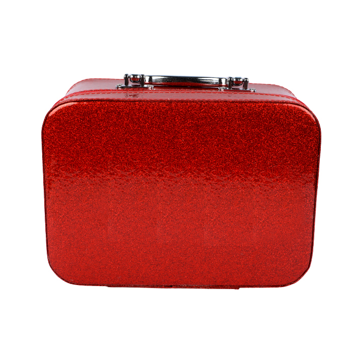 Picture of Big Square Makeup Box Travel Friendly Makeup Organizer Red