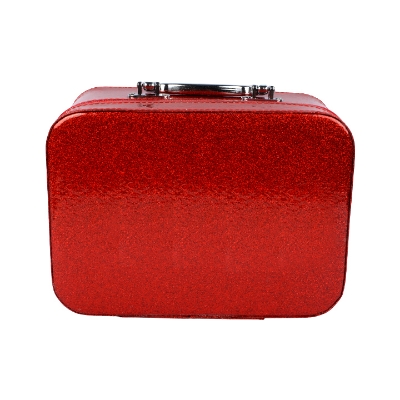 Picture of Big Square Makeup Box Travel Friendly Makeup Organizer Red