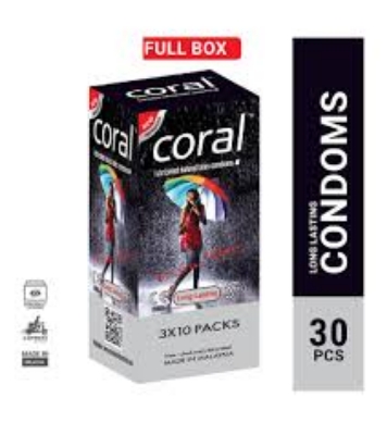 Picture of Pack of 10x3 =30 Pcs Coral long lasting extra time   Full  Box  Condom malaysia