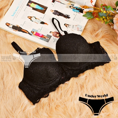 Picture of Black Colour Soft Comfortable Pushup Paded Foam Bra for Sexy Women and Girls