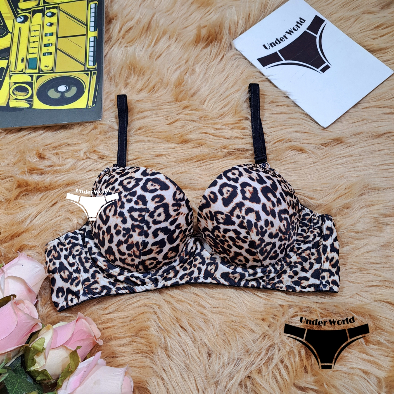 Picture of Tiger Printed Push-Up Foam Bra for Women & Teenagers - Soft, Comfortable, Design