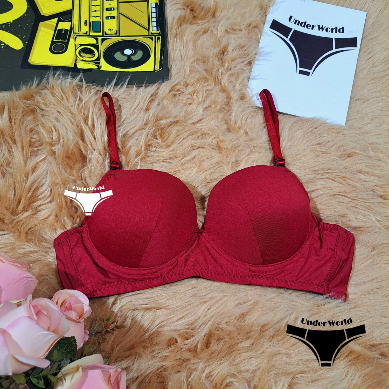 Picture of Maroon Push-Up Padded Foam Bra for Women and Girls - Sexy & Comfortable