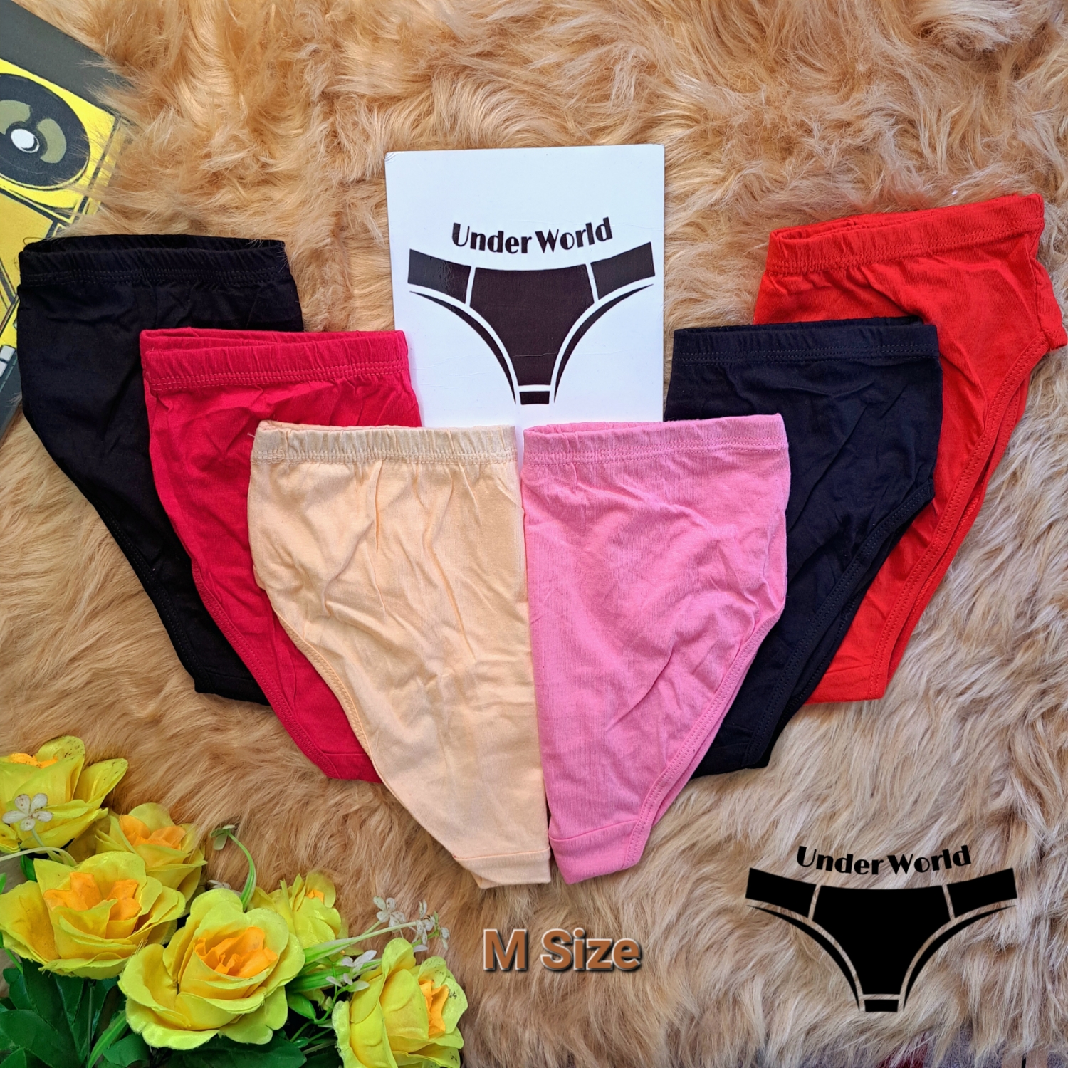 Picture of Multicolor Soft Comfortable Cotton Period Panty for Women and Girls 1 piece