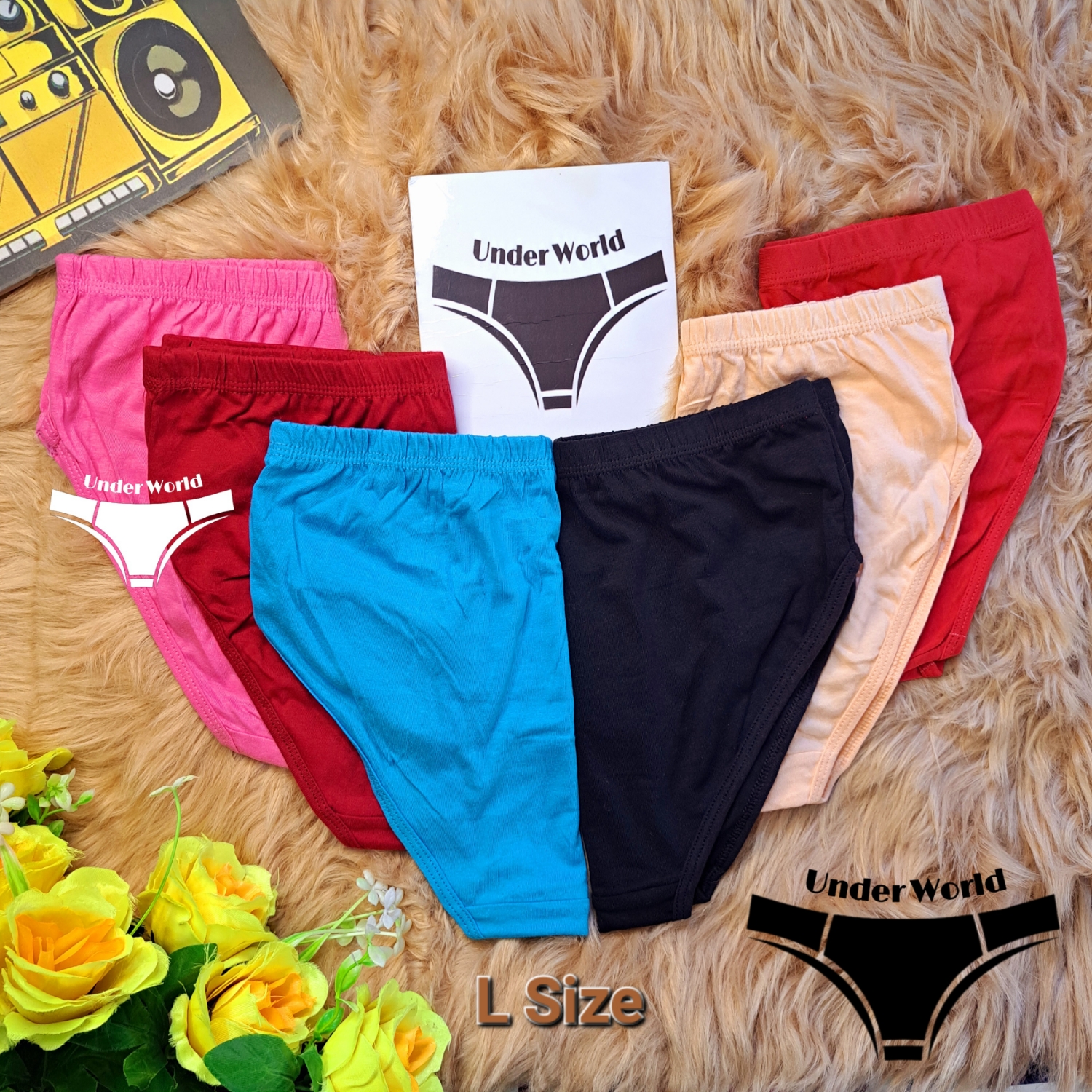 Picture of Multicolor Soft Comfortable Cotton Period Panty for Women and Girls 1 piece