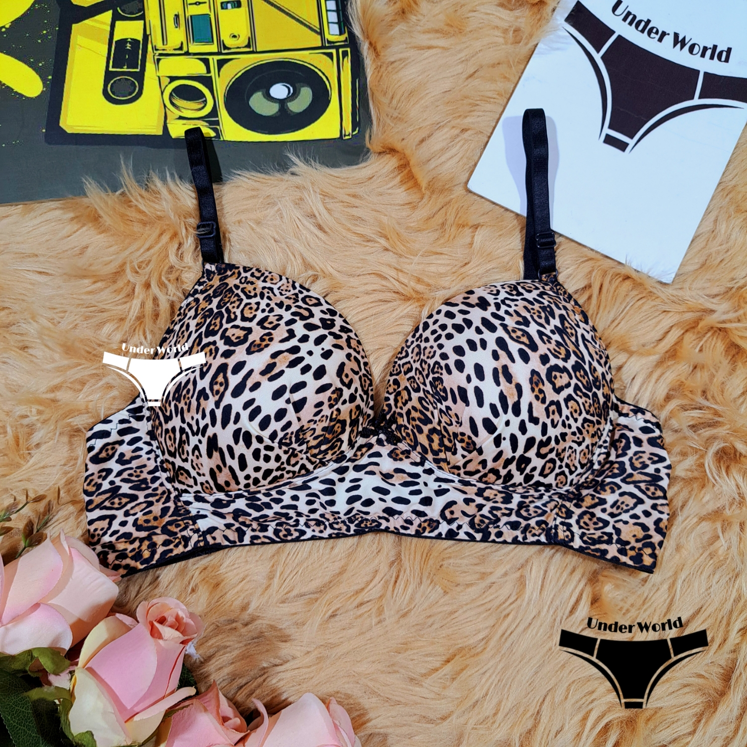 Picture of Multicolor Non-Padded Wireless Foam Bra for Women & Girls | Adjustable Straps, Sizes 32-40