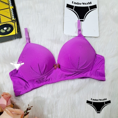 Picture of Lavender Soft Comfortable  Non Paded Wireless Foam Bra for Women and Girls