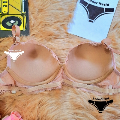 Picture of Skin Color Soft Comfortable Net Padded Foam Bra for Women and Girls