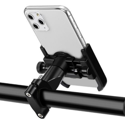 Picture of Metal Bike Mobile Holder For mobile phone bracket motorcycle bicycle takeaway rider -Black Easy to Use and Maintain