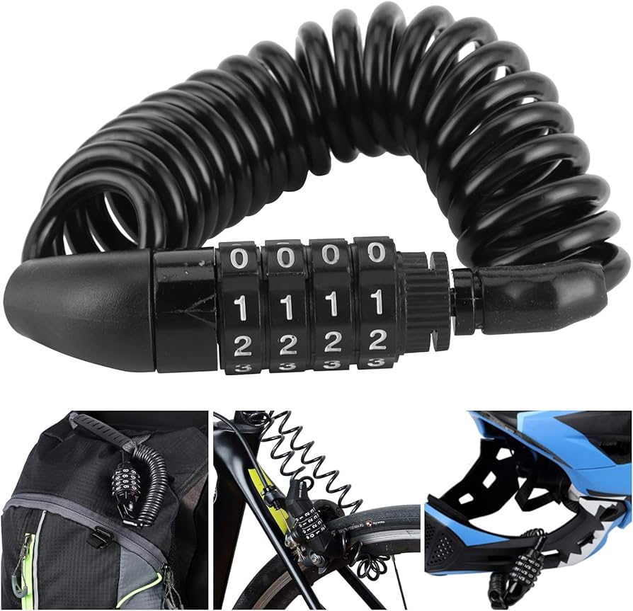 Picture of Helmet Lock 4 Digit Combination password Changeable