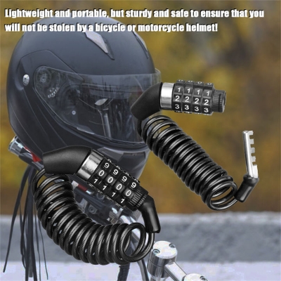 Picture of Helmet Lock 4 Digit Combination password Changeable