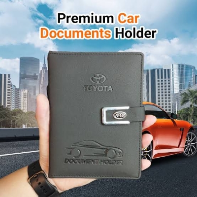 Picture of TOYOTA Car Vehicle Documents Holder-BLACK -CAR DOCUMENTS HOLDER,CAR PAPER BAG, DOCUMENT COVER, CAR DOCUMENTS POUCH, Vehicle Document holder, Ike or Car Document Holder or Paper Holder
