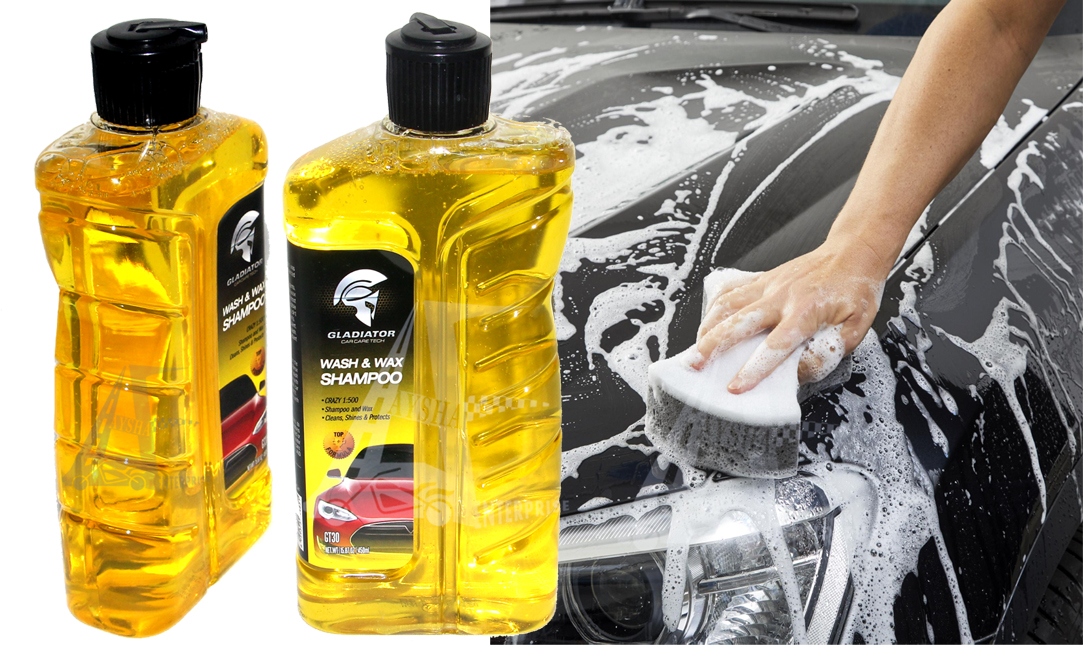 Picture of Gladiator Wash Wax and Shampoo 450 ML (Use for car & Bike)