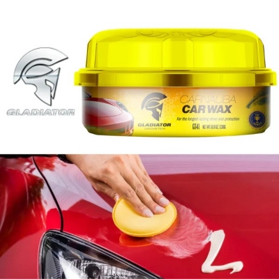 Picture of Gladiator Carnauba Car Wax (230 gm) Cream Polish For Car/Motorcycle long-lasting shine and protection with formula carnauba wax, Shines, Protects and Reveals Your Car
