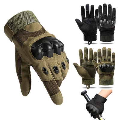 Picture of Tactical Full Finger Hand Gloves Army- Military Combat-Airsoft   Paintball Hunting Gear - Shooting Gloves Touch Design Sports Protective Fitness Motorcycle Hunting Full Finger Hiking Gloves - For Biker