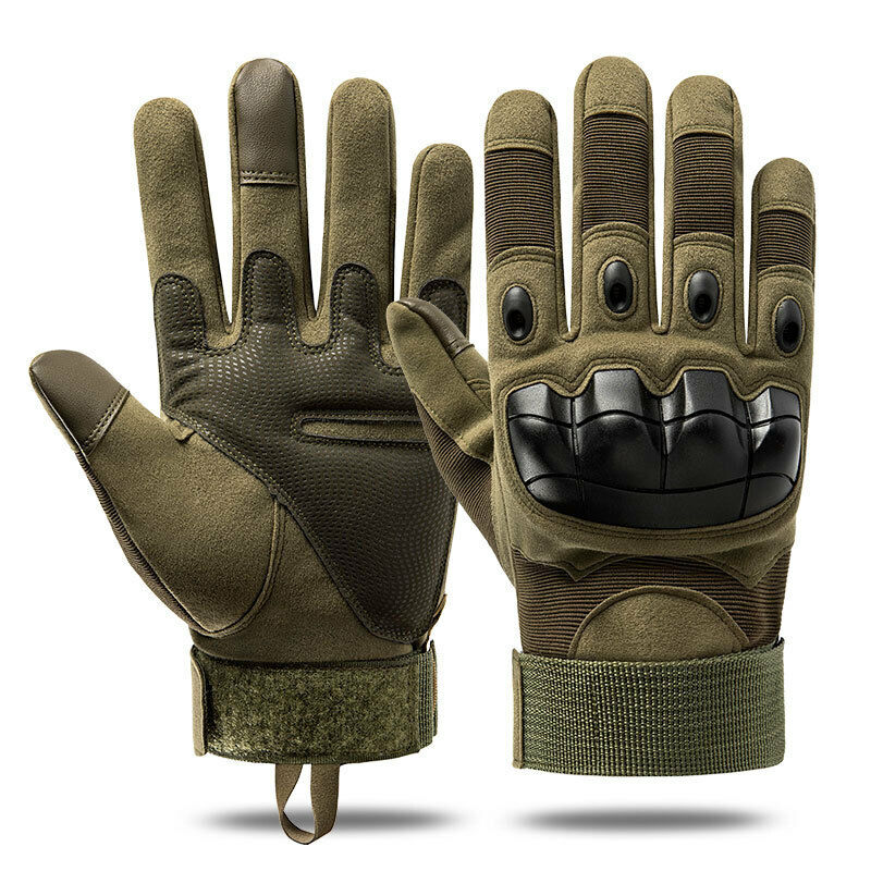 Picture of Tactical Full Finger Hand Gloves Army- Military Combat-Airsoft   Paintball Hunting Gear - Shooting Gloves Touch Design Sports Protective Fitness Motorcycle Hunting Full Finger Hiking Gloves - For Biker