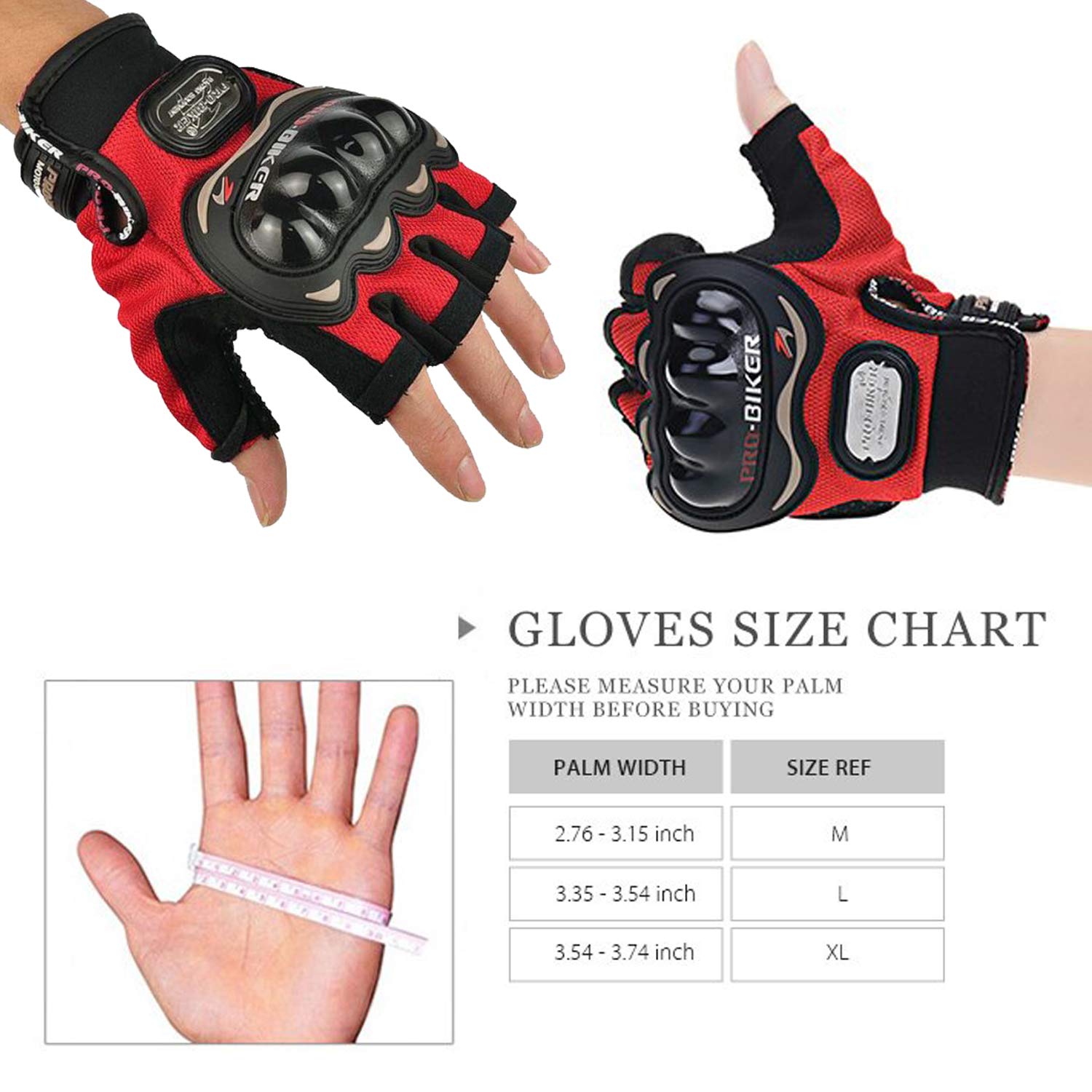 Picture of Pro Biker Half Finger Hand Gloves For biker - Multi Colors