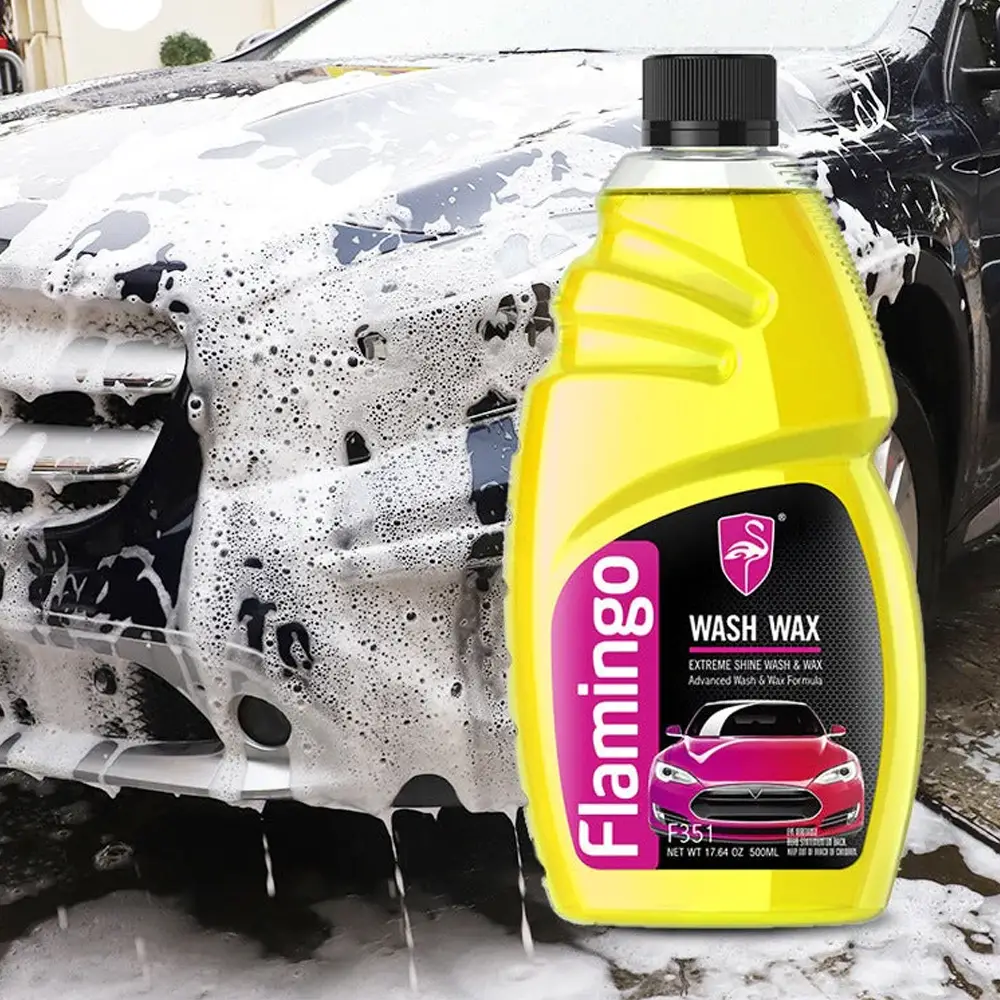 Picture of Flamingo Wash Wax for car and bike  500ml, Car wash shampoo, Motorcycle wash shampoo, Bike wash shampoo