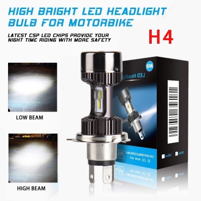 Picture of Motorcycle 12v H4 Hi Lo beam Moto LED white M8 Headlight for any bike