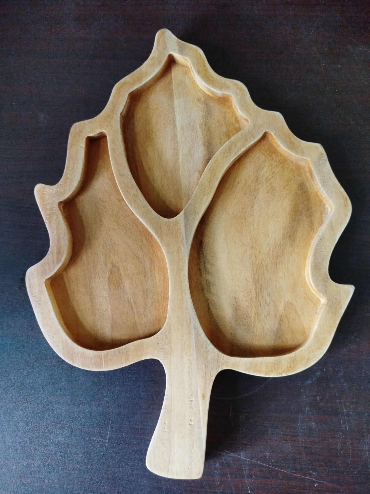 Picture of 3-Compartment Food Storage Tray Dried Food Snack Plate Serving Platter For Party Candy Pastry Nuts Dish